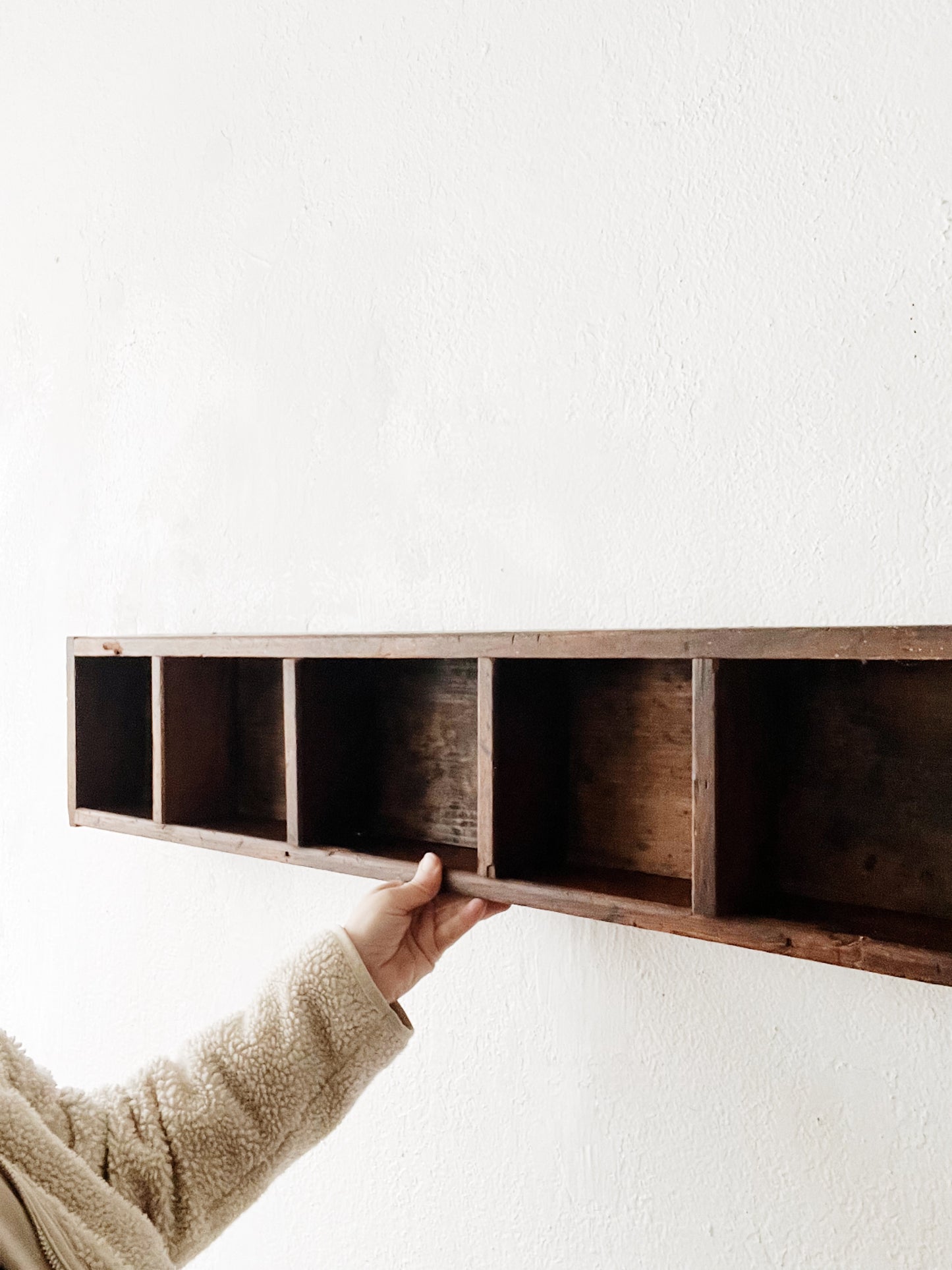 Primitive Cubby Shelf