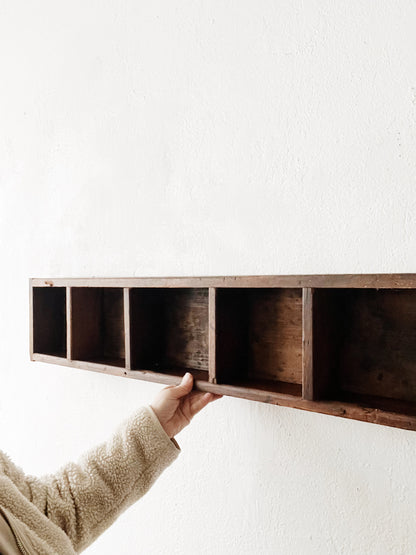 Primitive Cubby Shelf