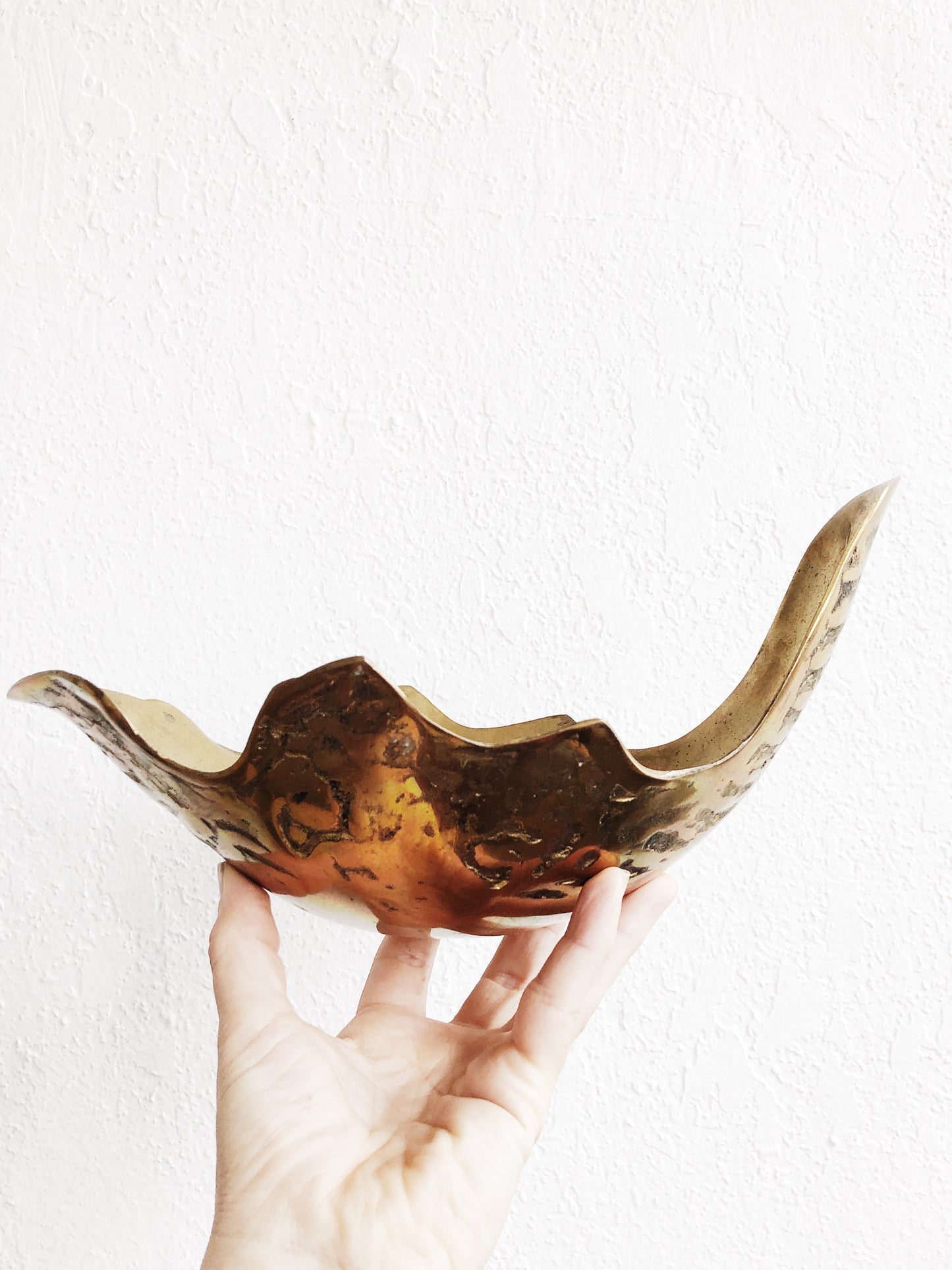 Vintage Brass Sculptural Dish