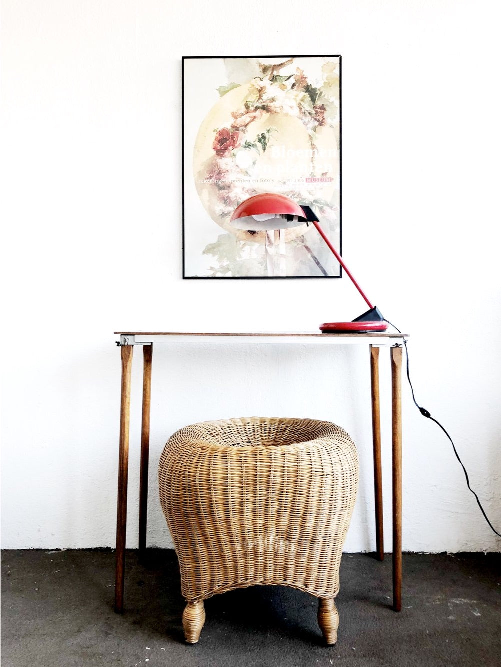 Vintage Wicker Stool