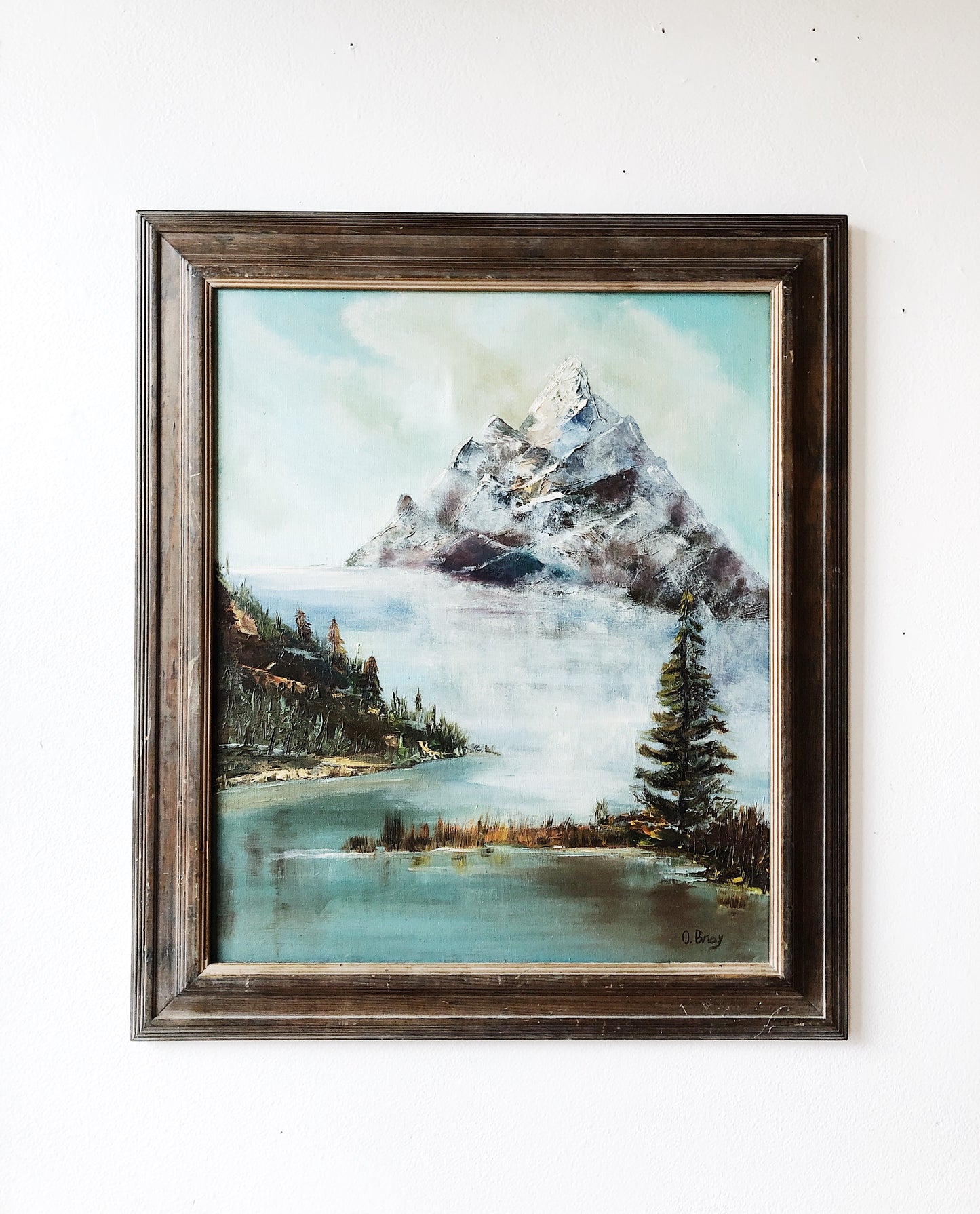 Large Scale Vintage Oil Landscape Painting