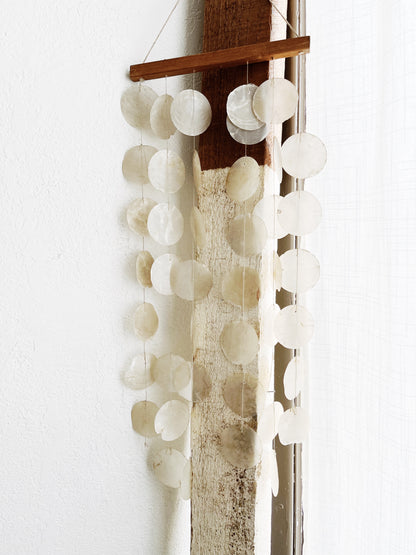 Large Vintage Capiz Windchime