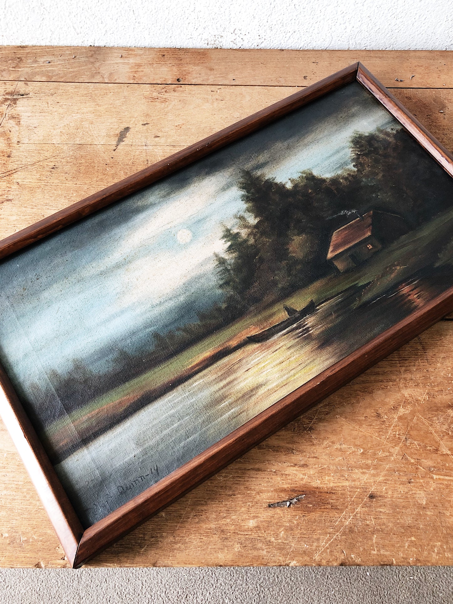 Antique 1914 Oil Painting