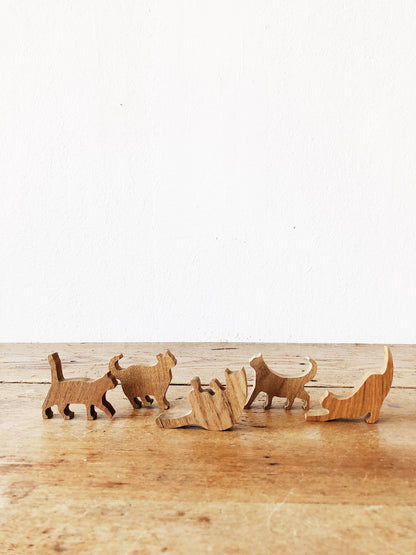 Set of Little Wood Kittens