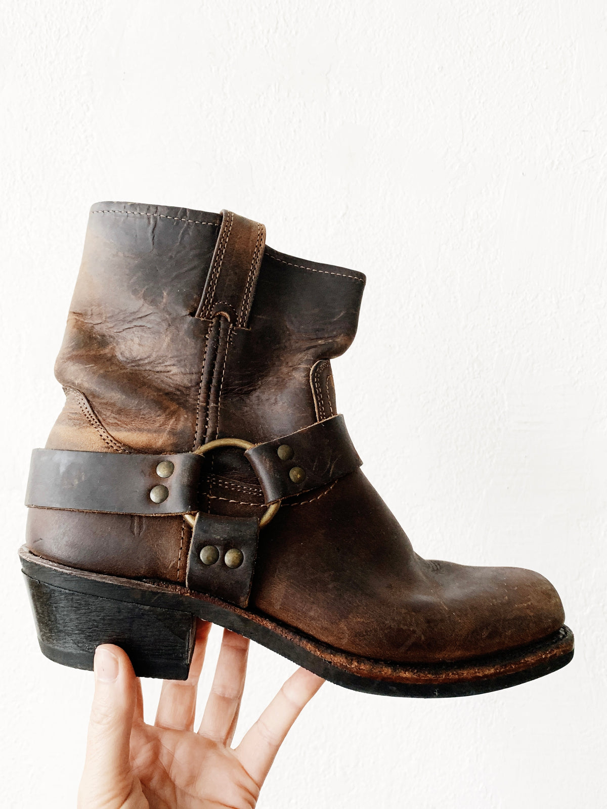 ? Frye Harness 2225 Brown Leather Boots Size 9.5 D Mens Us 8, Frye Boot, Harness Boots, Mens Western Boots  main image 2