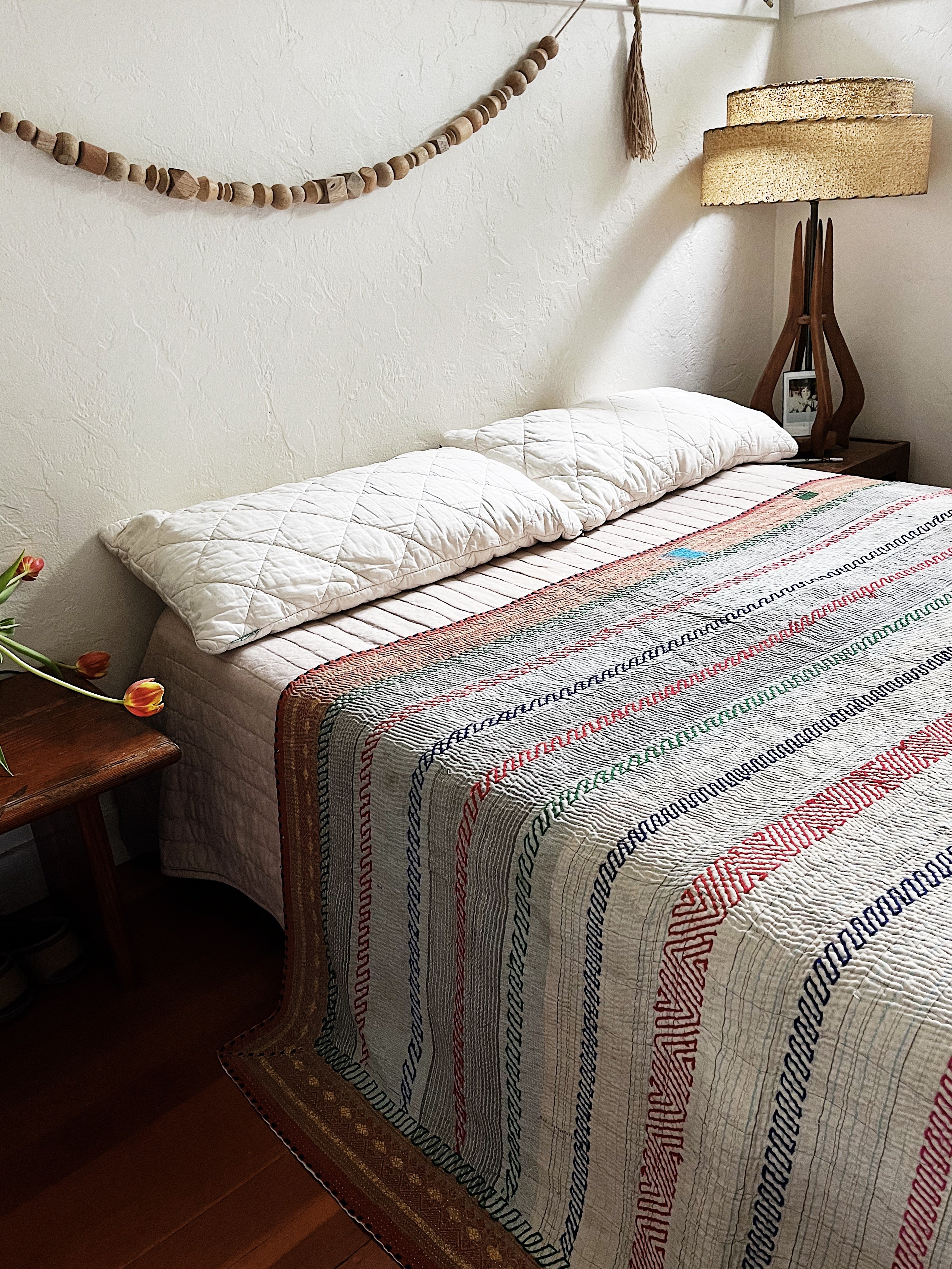 Handmade Cotton Kantha Quilt - Thumbnail 5