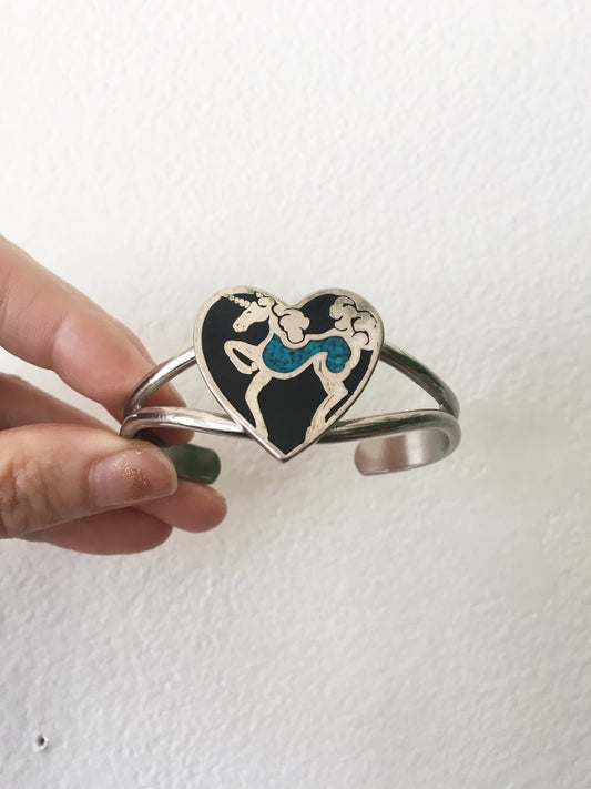 Vintage Silver Unicorn Cuff