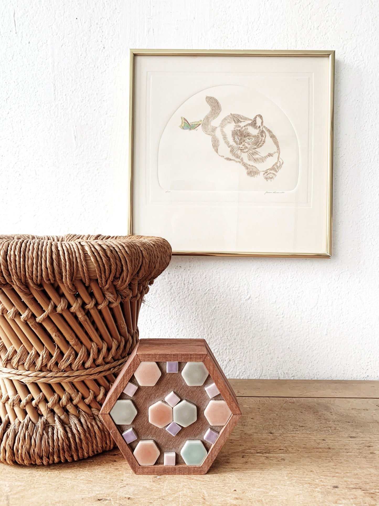 Vintage Framed Etching