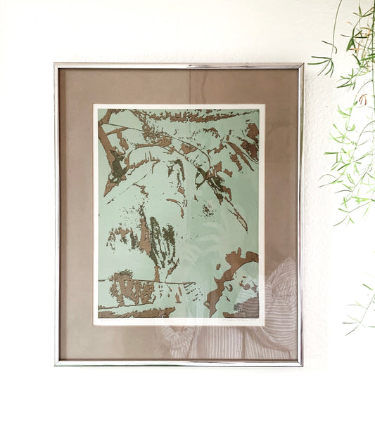 Vintage Original Framed Screenprint ‘Dreaming’