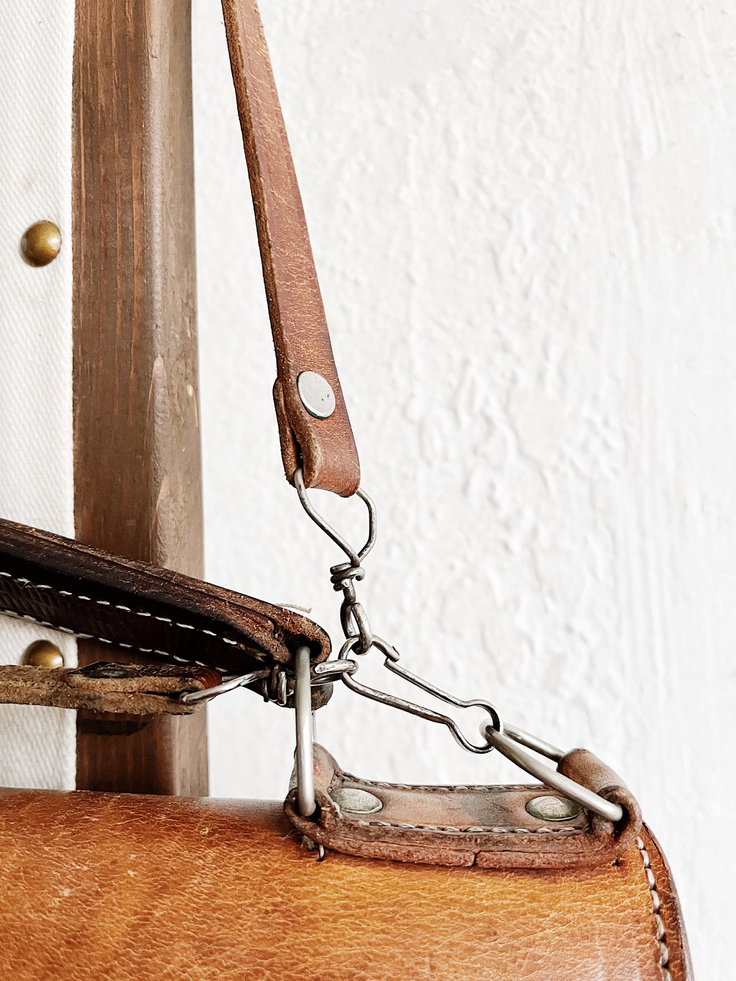 Vintage Leather Cross Body Satchel