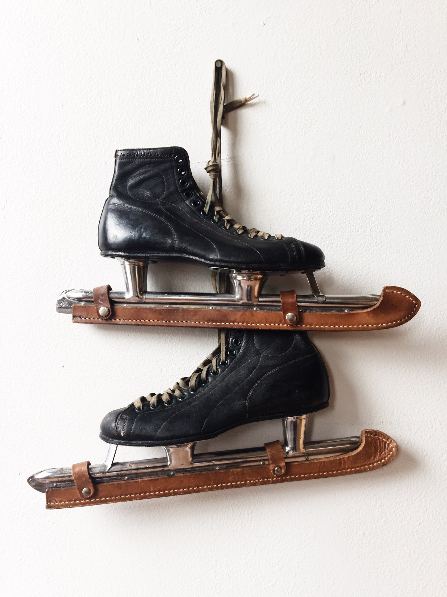 Vintage Leather Ice Skates
