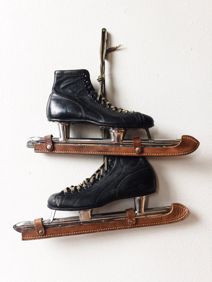 Vintage Leather Ice Skates