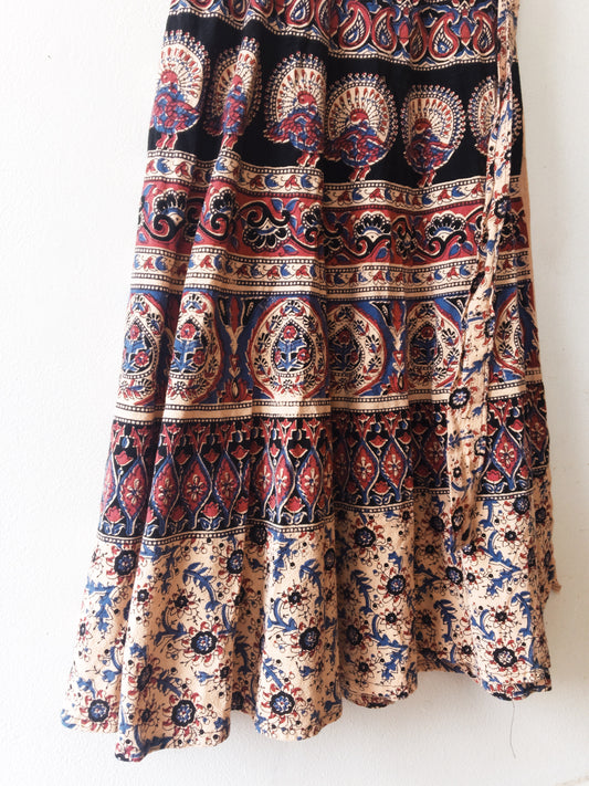 Vintage Indian Cotton Wrap Skirt