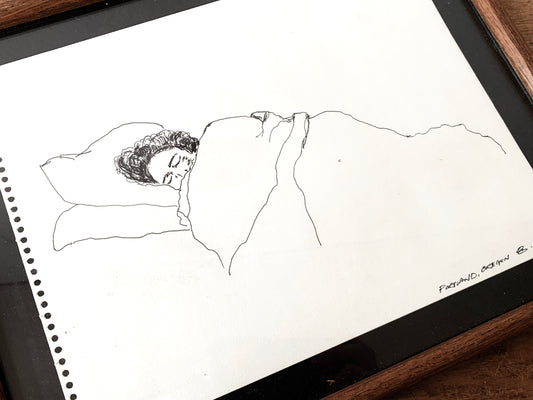 Vintage Framed Ink Drawing