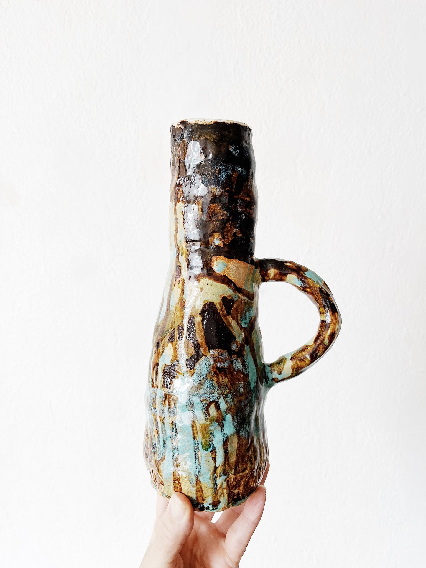 Vintage Drip Glazed Pitcher