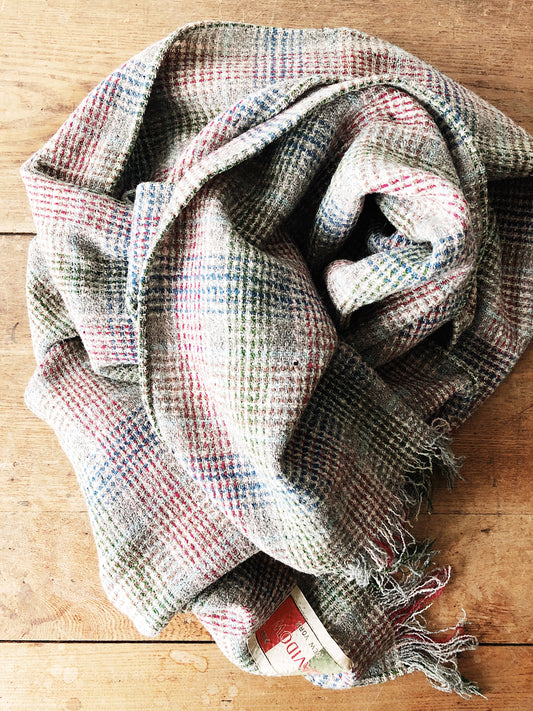 Vintage Plaid Wool Wrap