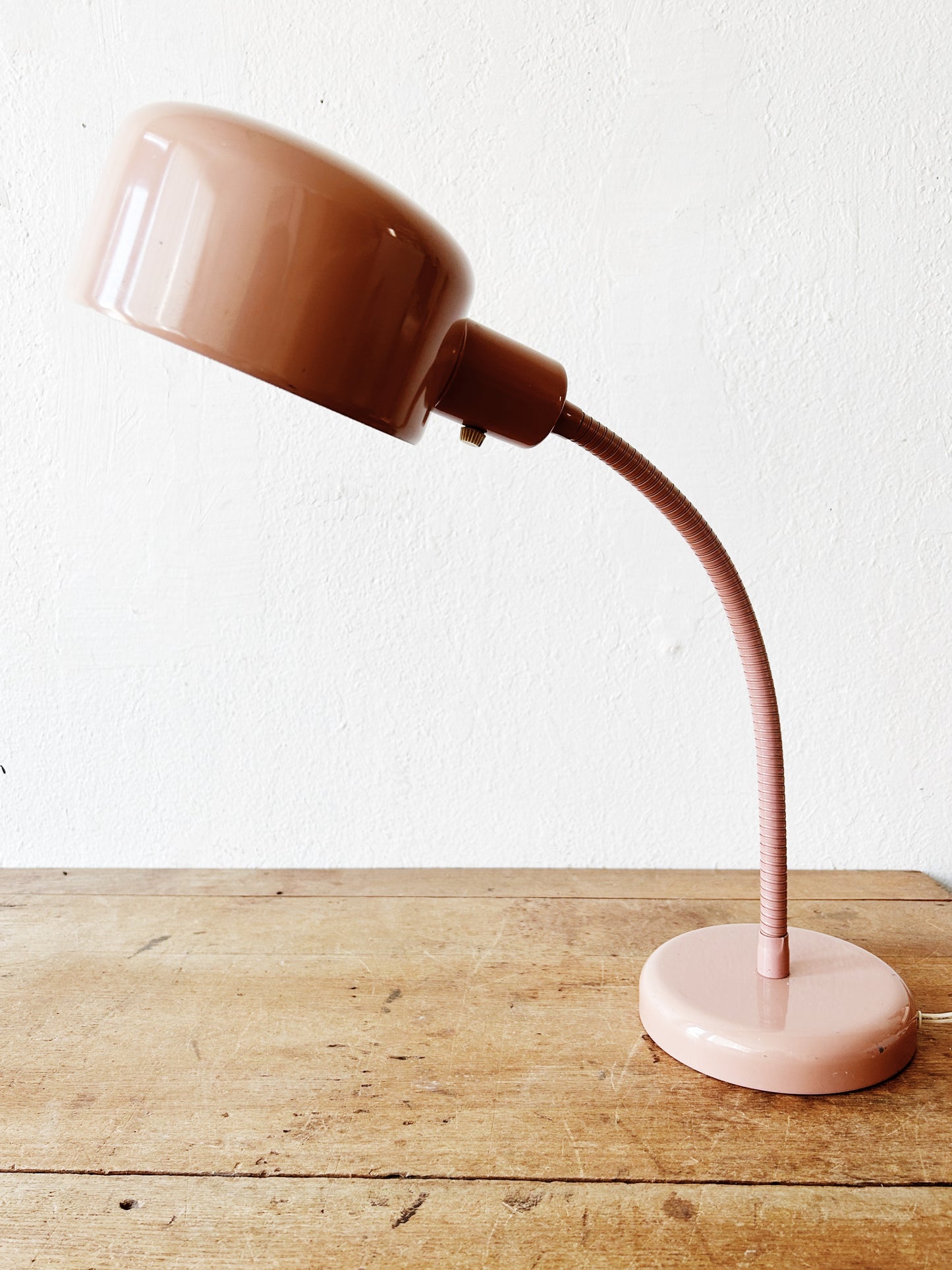 Vintage Pink Metal Task Lamp