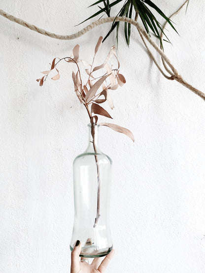 Large Vintage Glass Bottle Vase