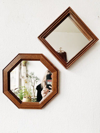 Vintage Wood Framed Mirror
