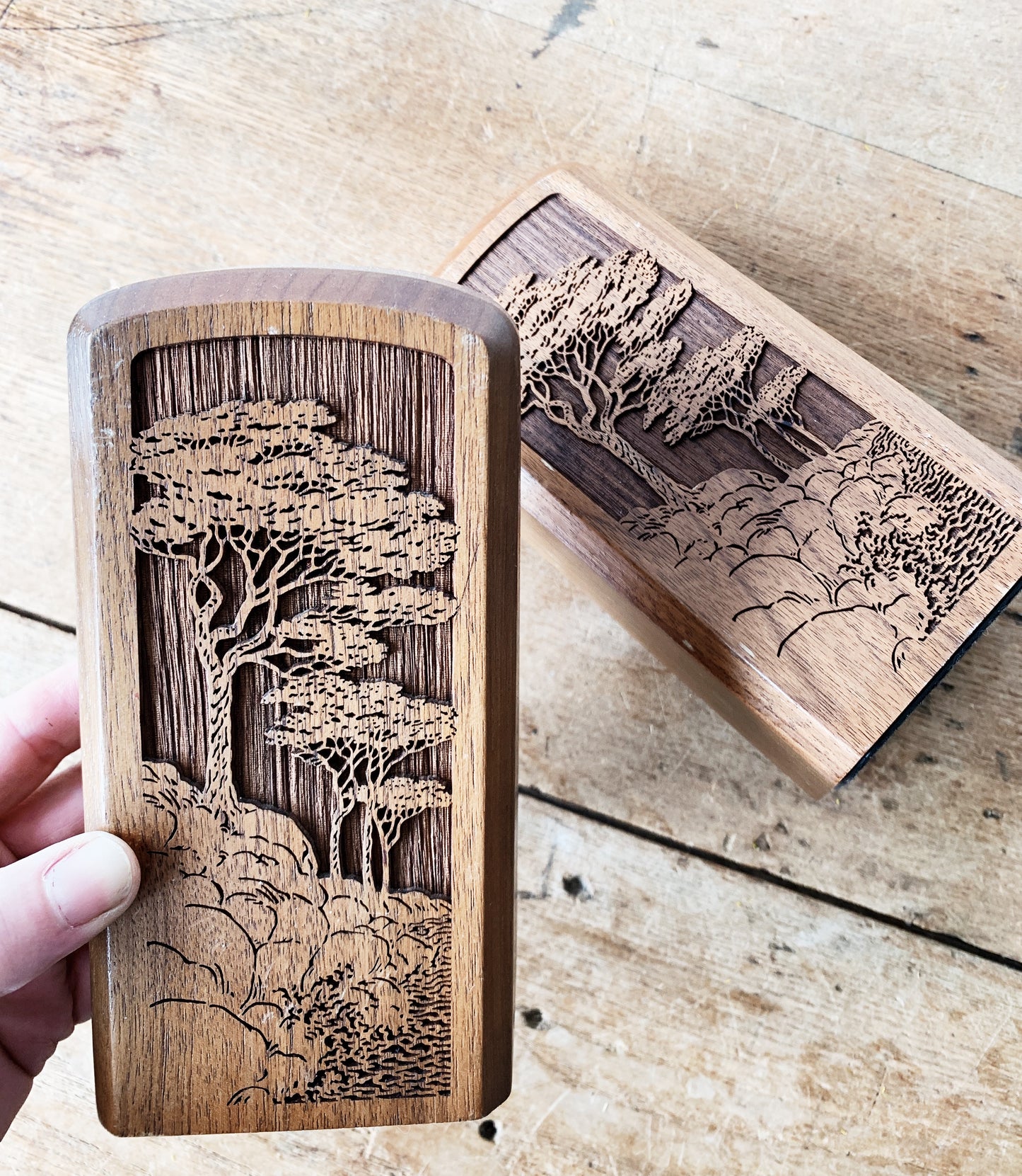 Vintage Cypress Bookends