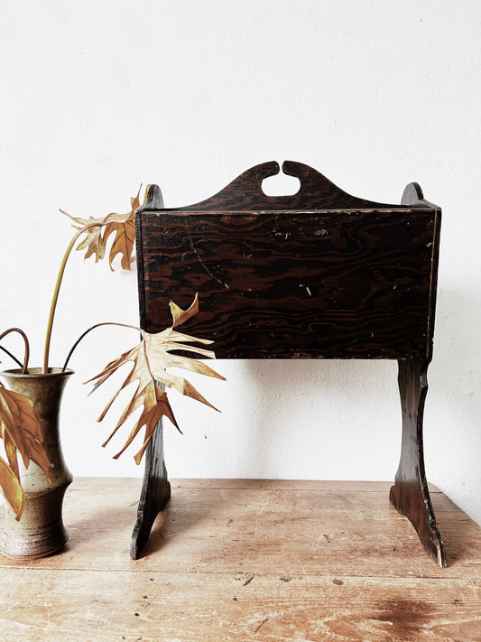 Antique Wood Divided Caddy