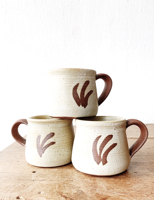 Vintage Pottery Mug Trio