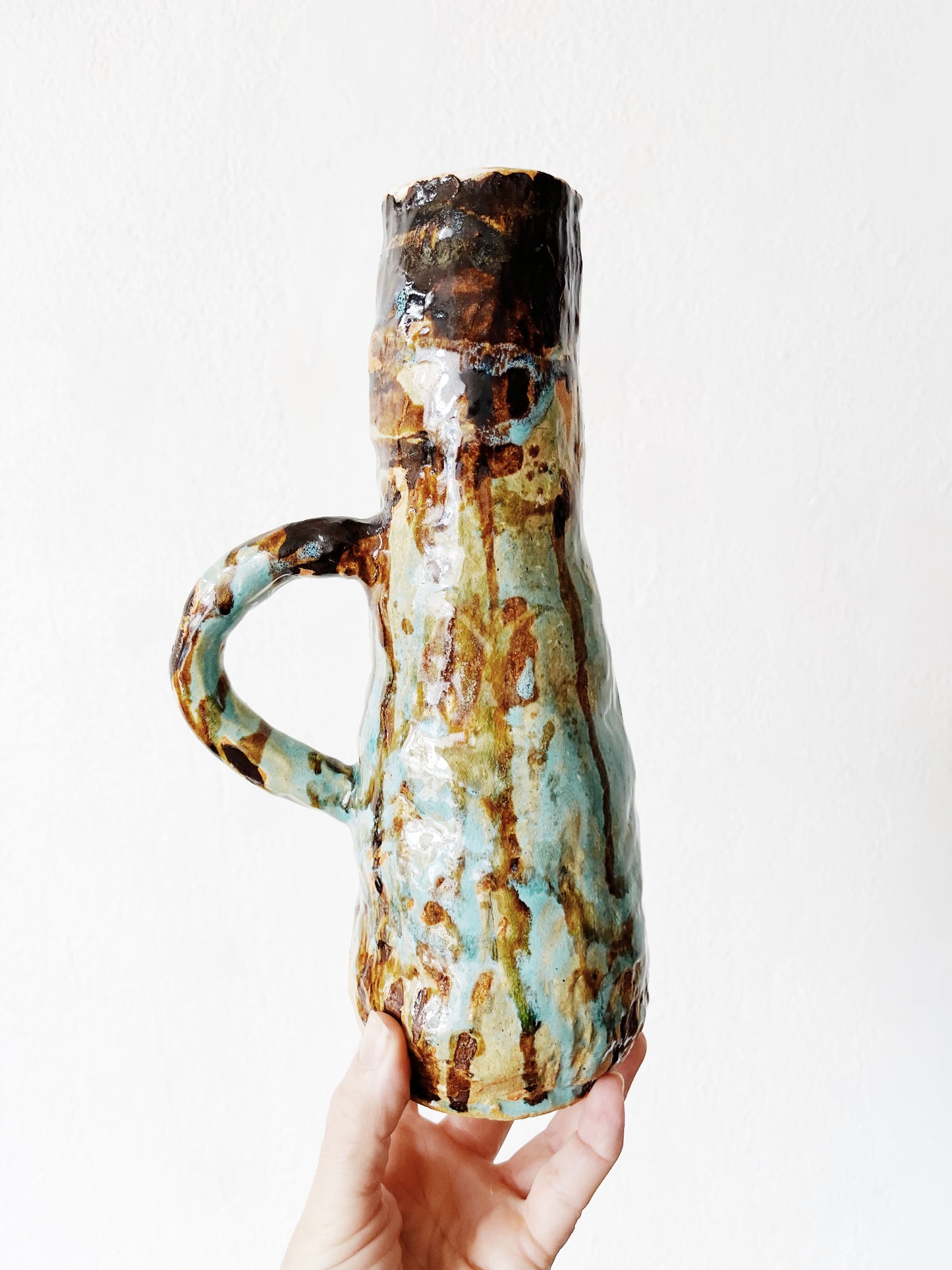 Vintage Drip Glazed Pitcher