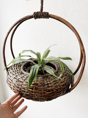 Vintage Hanging Basket Planter