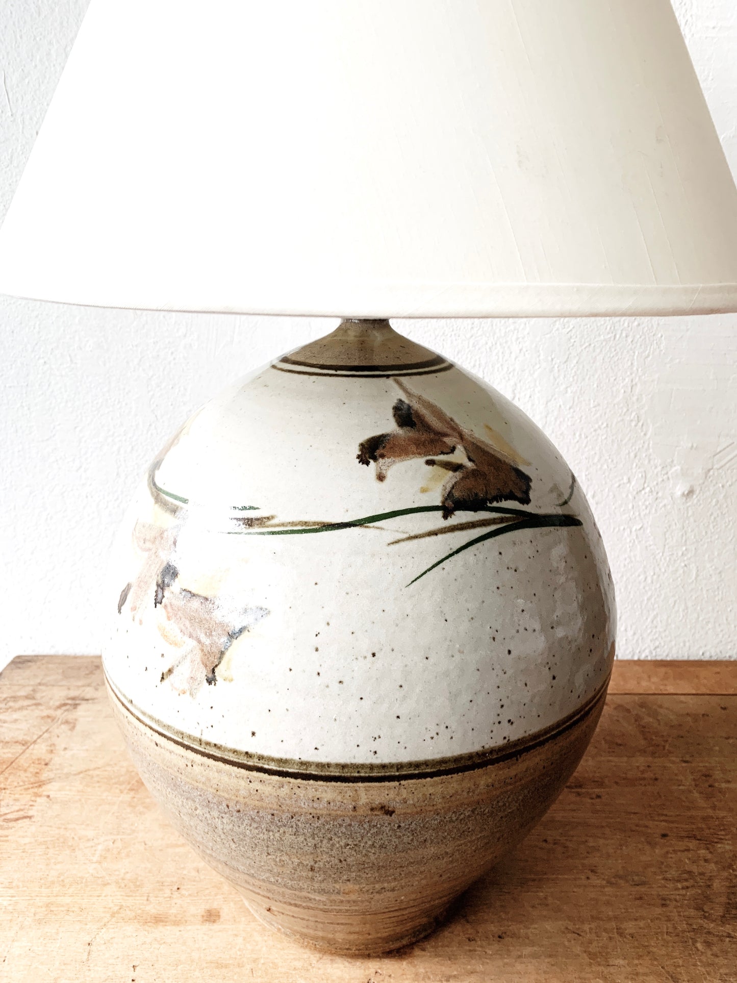 Large Vintage Pottery Lamp