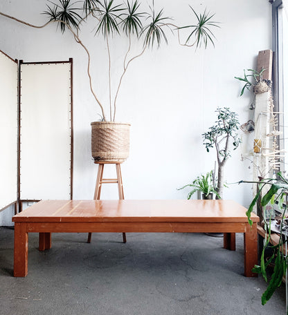 Large Vintage Handmade Solid Wood Bench/Low Table