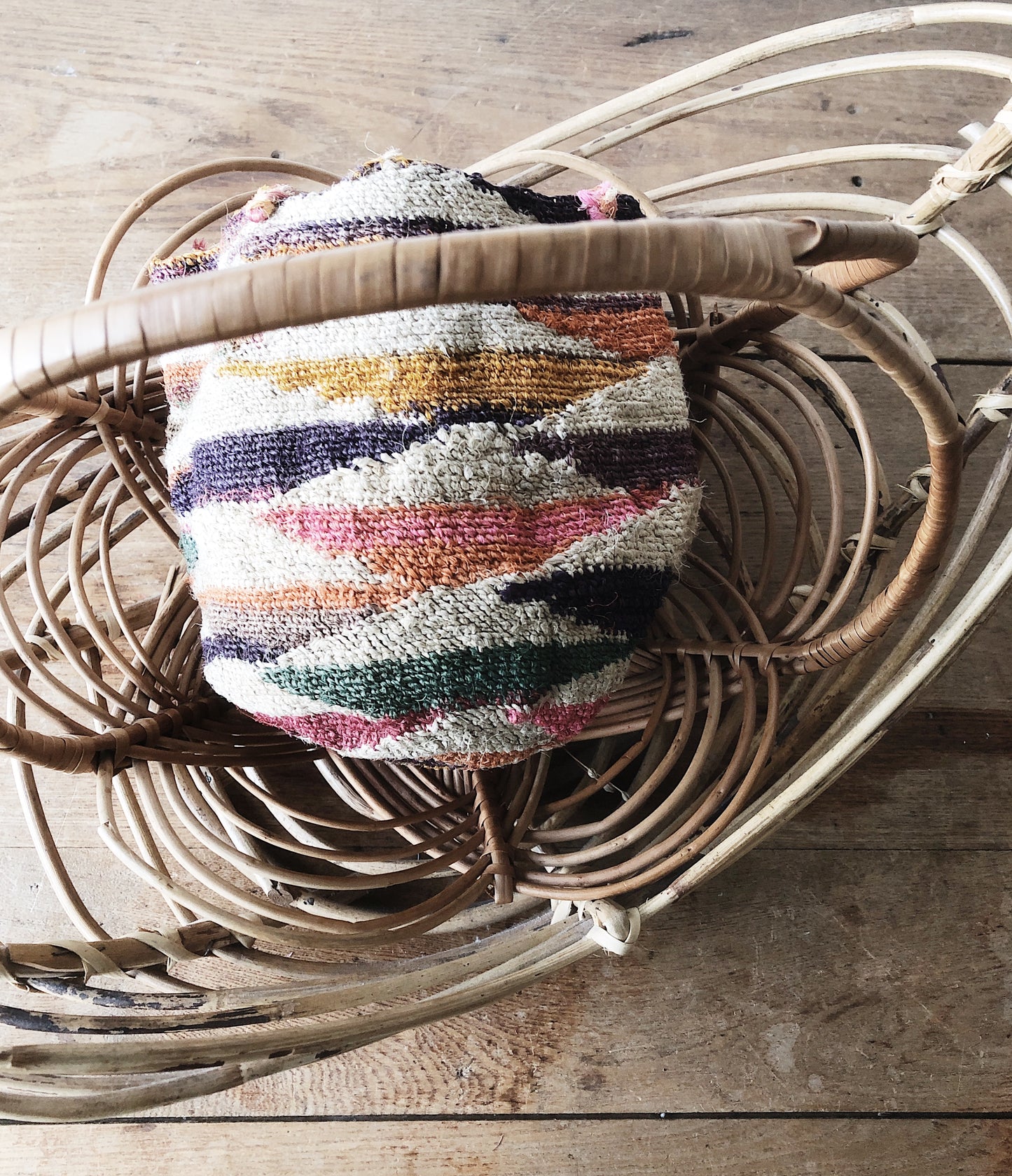 Vintage Star Shaped Willow Basket