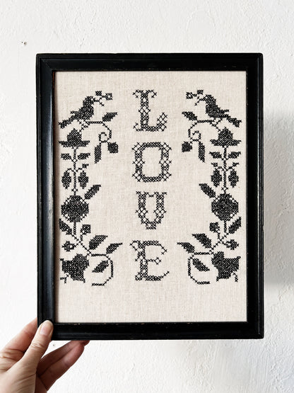 Vintage Framed Needlepoint