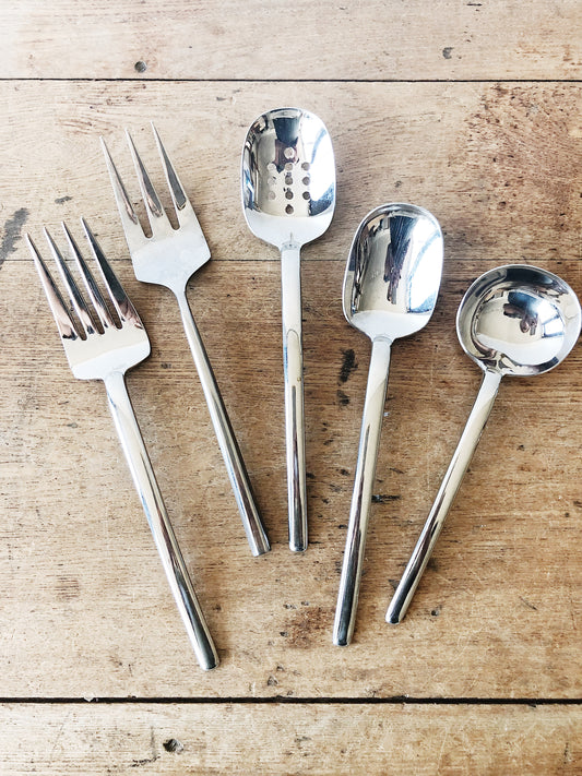 Minimalist Mikasa Stainless Serving Set