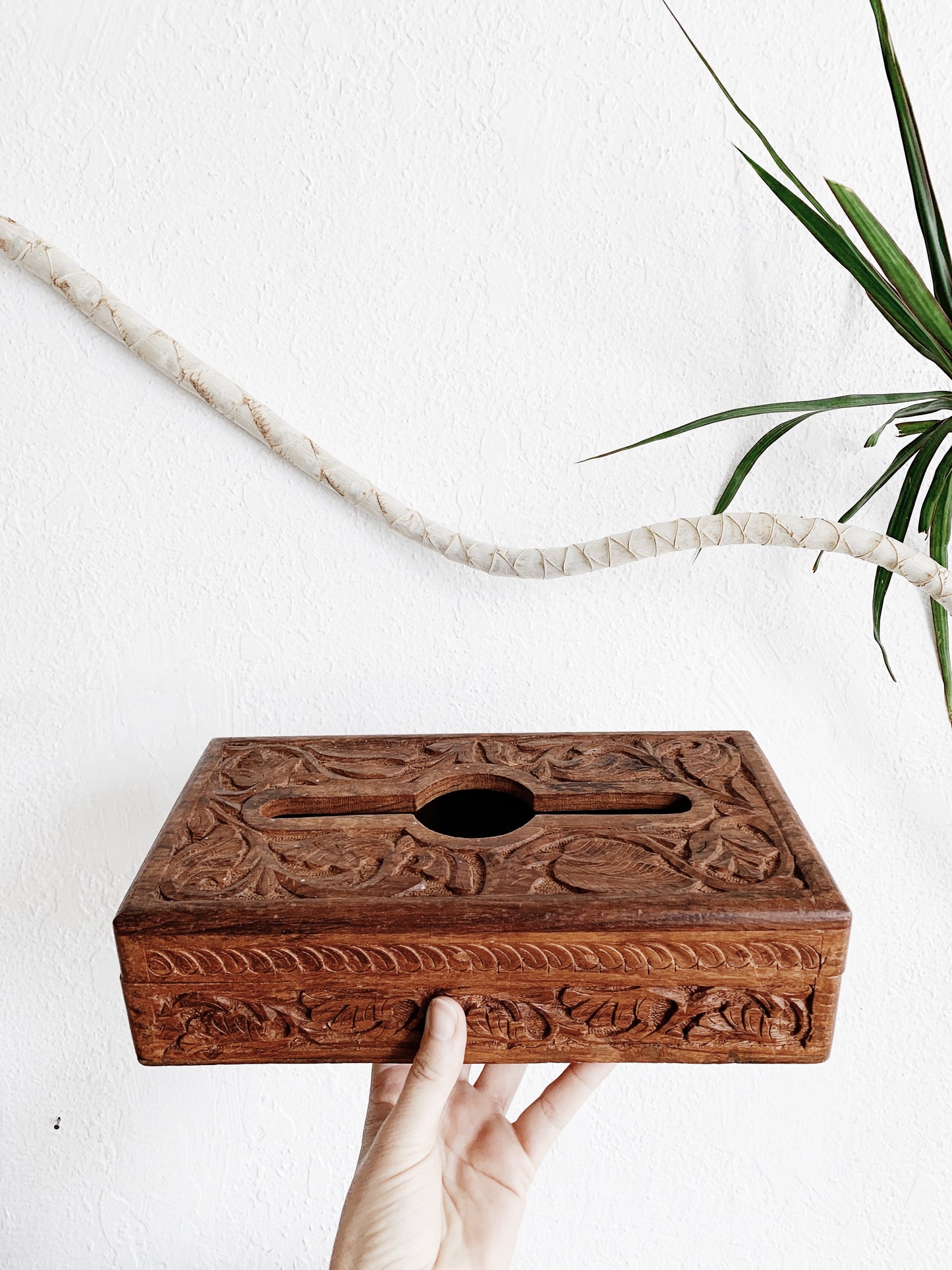 Vintage Carved Wood Box