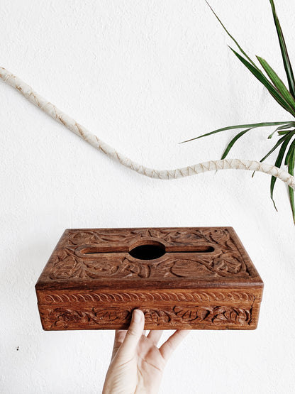 Vintage Carved Wood Box