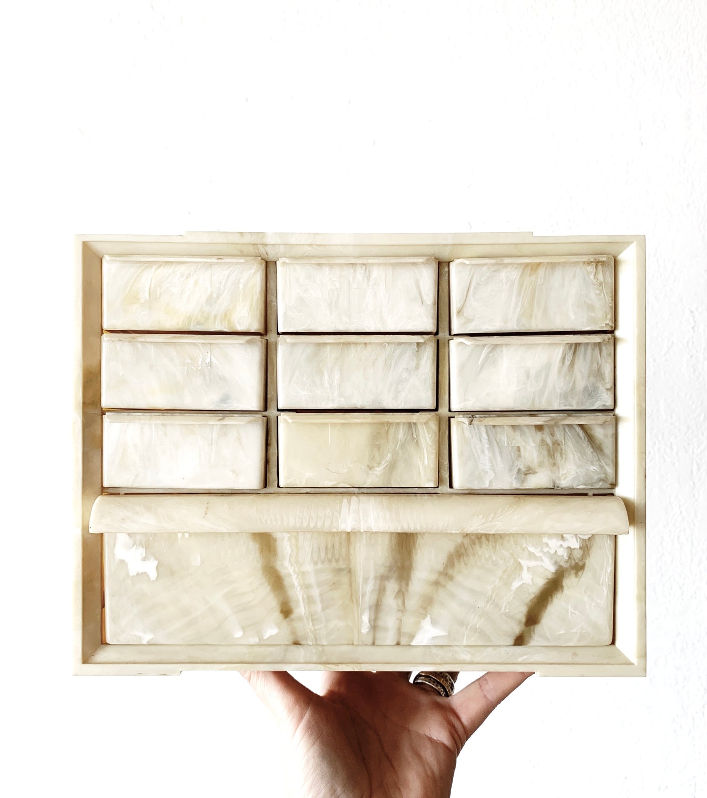 Vintage Marbleized Storage Drawers