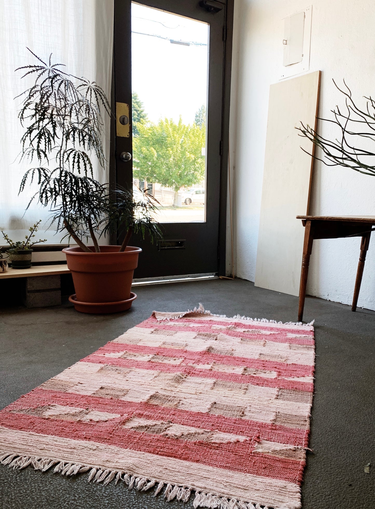 Vintage Cotton Rag Rug