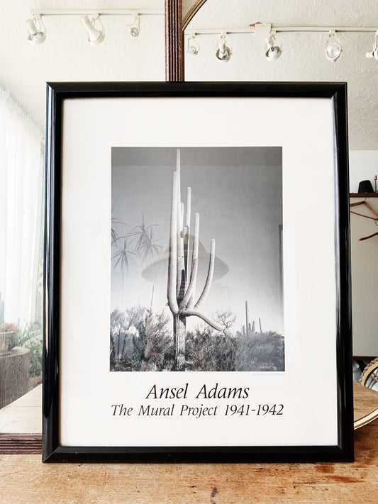 Framed Ansel Adams Saguaro Poster