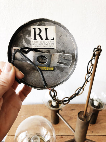 ON HOLD - MCM Robert Long Gunmetal Chandelier