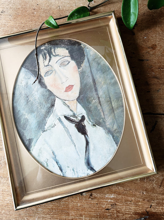 Vintage Framed Modigliani Print