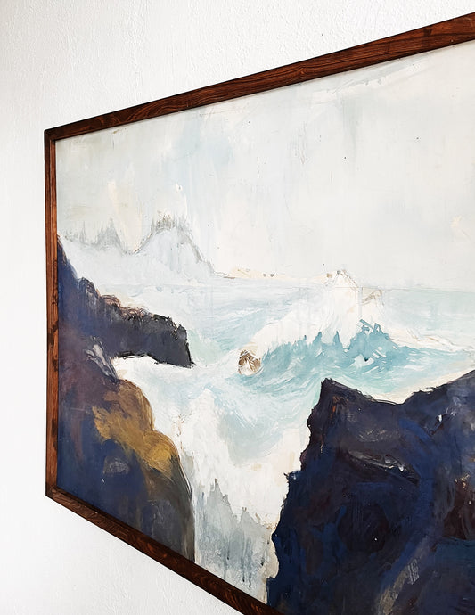 Large Scale Seascape Mixed Media Painting