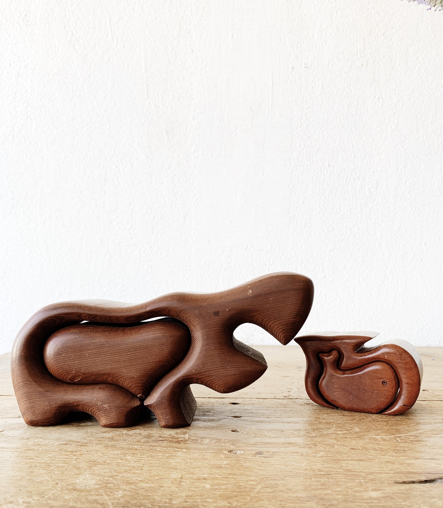 Vintage Handcrafted Redwood Box