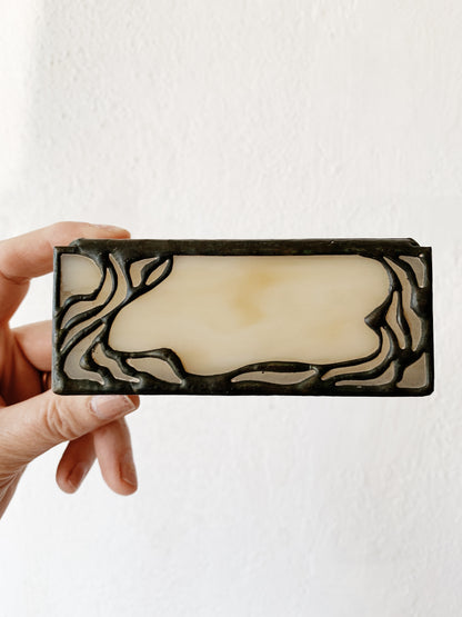 Vintage Stained Glass or Brass Box