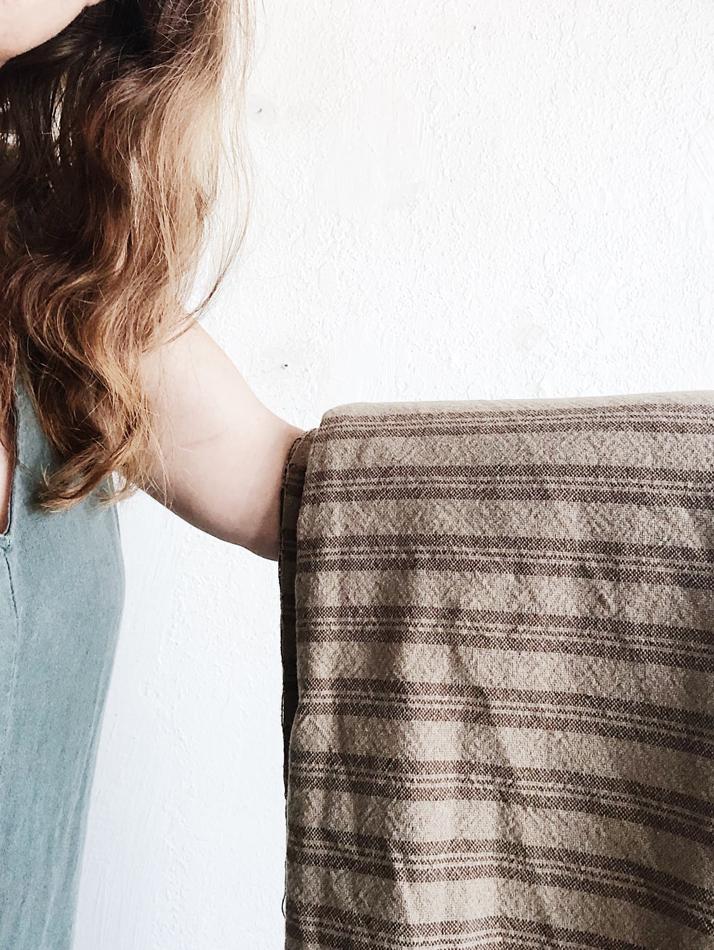 Family Heirloom Weavers Striped Coverlet / Blanket