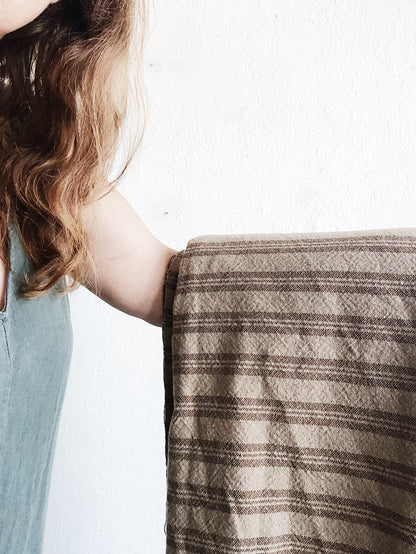 Family Heirloom Weavers Striped Coverlet / Blanket