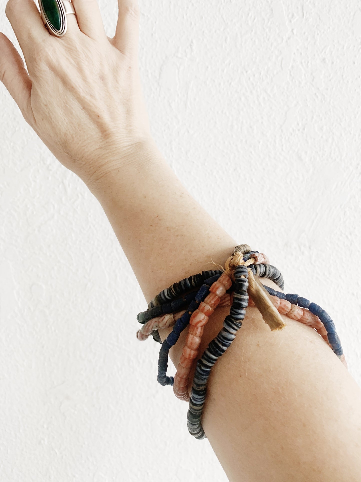 Vintage Triple Strand African Trade Beads