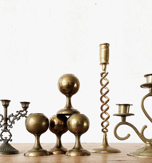 Vintage Brass Candle Holder