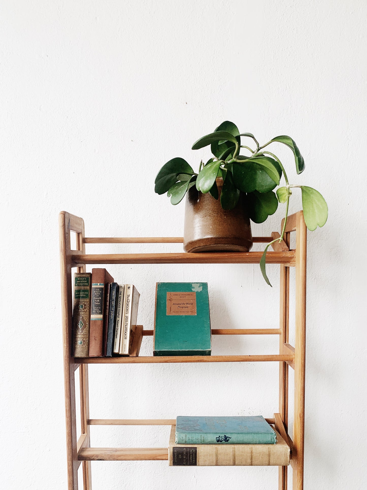 Vintage Wood Book Rack