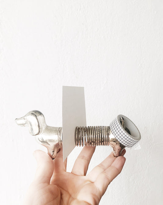 Vintage Dachshund Note Holder