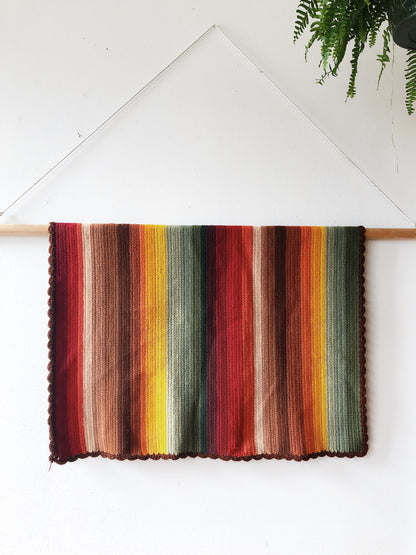 Vintage Rainbow Lap or Stroller Blanket